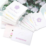 50PCS Flower Packaging Paper Cards for DIY Hairclip Barrettes Display