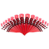 50PCS Ear Gauge Tapers Stretching Kits Acrylic Taper Plug Mixed Ear Flesh Tunnel