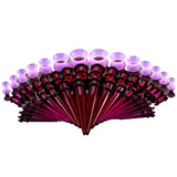 50PCS Acrylic Ear Gauge Tapers Stretching Kits Plug Mixed Flesh Tunnel
