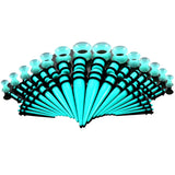 50PCS Ear Gauge Tapers Stretching Kits Acrylic Taper Plug Mixed Ear Flesh Tunnel