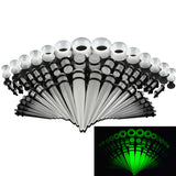 50PCS Acrylic Ear Gauge Tapers Stretching Kits Plug Mixed Flesh Tunnel