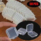 50PCS Clear Mini Empty Box for Jewelry Ear Plugs Storage