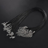 50PCS Adjustable Leather Necklaces Lobster Clasp Cord Jewelry Necklace