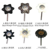 50PCS Hexagonal Flat Brush with 2.35mm Shank for Grinding Machine Polishing