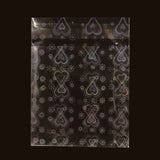 50PCS Holographic Transparent Laser OPP Bags Flash Self-adhesive bag