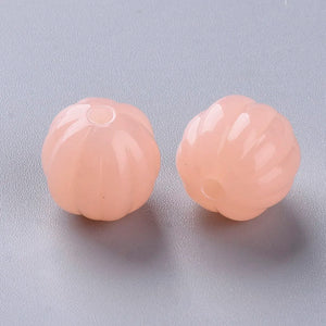50PCS Jelly Acrylic Beads Corrugated Mixed 11x11mm