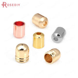 50PCS 18K Brass Leather Rope Tassel Caps Jewelry Making Supplies DIY Findings
