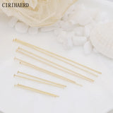 50PCS Jewelry Accessories 9 Words/Flat/Round Head Pins 14K Plated Metal Pin