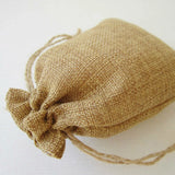 50PCS Jute Drawstring Pouch Jute Bags Drawstring Bag Gift Pouch Packaging