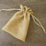 50PCS Jute Drawstring Pouch Jute Bags Drawstring Bag Gift Pouch Packaging