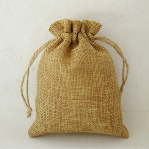50PCS Jute Drawstring Pouch Jute Bags Drawstring Bag Gift Pouch Packaging