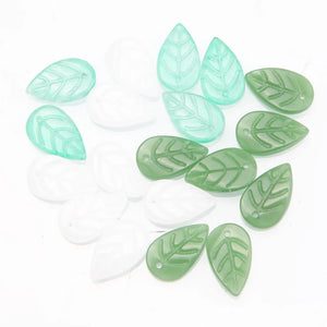 50PCS Leaf Pendants Charms for Jewelry Making Bracelet Supplies Necklace Diy