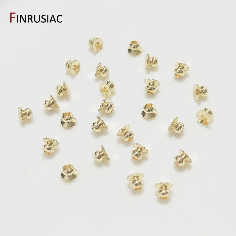 50PCS 14K/18K Plated Brass Flower Bead Caps for DIY Jewelry Making
