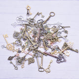 50PCS/Lot Vintage Style Key Alloy Pendant Charm for DIY Jewelry Making