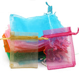 50PCS/Lot Organza Tulle Bag Drawstring Wedding Candy Jewelry Gift Bag
