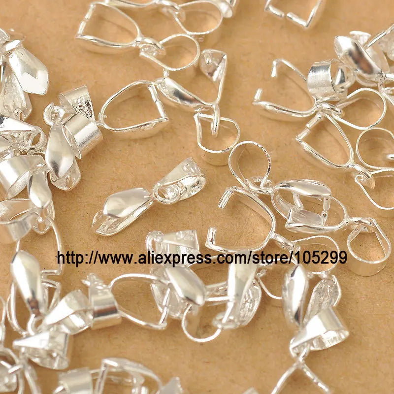 50PCS 925 Sterling Silver Jewelry Making Component Connect Necklace/Pendant