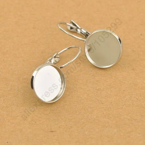 50PCS Plated Lever Back Earwires Earring Jewelry Making DIY Findings 12mm