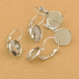 50PCS Plated Lever Back Earwires Earring Jewelry Making DIY Findings 12mm