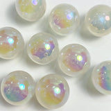 50PCS Luminous Acrylic Beads 16mm Round DIY Necklace Bracelets
