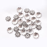 50PCS Metal Hollow Beads Alloy End Caps for DIY Necklace Bracelet Jewelry Making
