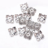 50PCS Metal Hollow Beads Alloy End Caps for DIY Necklace Bracelet Jewelry Making