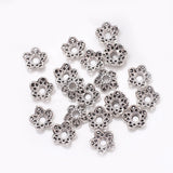 50PCS Metal Hollow Beads Alloy End Caps for DIY Necklace Bracelet Jewelry Making