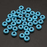 50PCS Turquoise Abacus Big Hole Bead 4MM for Jewelry Making DIY