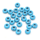 50PCS Turquoise Abacus Big Hole Bead 4MM for Jewelry Making DIY