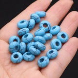50PCS Turquoise Abacus Big Hole Bead 4MM for Jewelry Making DIY