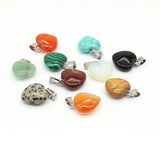50PCS Natural Stone Heart Pendant Jewelry DIY Accessory 16x16mm