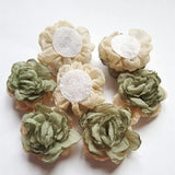 50PCS Flower Cabochons 35MM for DIY Jewelry Handcraft Making Stick On Surface