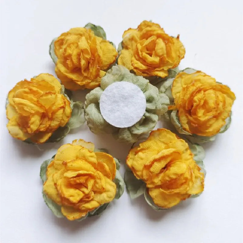 50PCS Flower Cabochons 35MM for DIY Jewelry Handcraft Making Stick On Surface