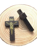 50PCS/PACK Wooden Rosary Pendant, Rosary Cross, Small Cross, Wood Jesus Cross