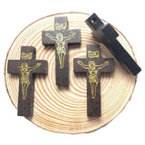 50PCS/PACK Wooden Rosary Pendant, Rosary Cross, Small Cross, Wood Jesus Cross