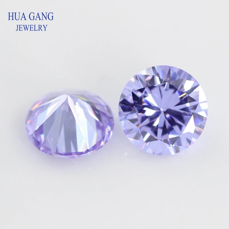 600PCS 12Color Birthday Stone Round Loose Cubic Zirconia Synthetic Spinel