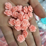 50PCS Pink Flower Beads Clay Material DIY Jewelry Finding Women Bracelets Making