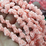 50PCS Pink Flower Beads Clay Material DIY Jewelry Finding Women Bracelets Making