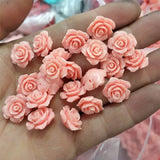 50PCS Pink Flower Beads Clay Material DIY Jewelry Finding Women Bracelets Making