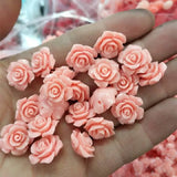 50PCS Pink Flower Beads Clay Material DIY Jewelry Finding Women Bracelets Making