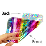 50PCS Rainbow Flash Plastic Ziplock Bags for DIY Jewelry Display