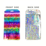 50PCS Rainbow Flash Plastic Ziplock Bags for DIY Jewelry Display