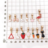 50PCS Random Mix Enamel Charms Pendants Large Hole DIY Jewelry Making