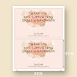 50PCS Pink Self-adhesive Thank You Sticker Small Bussiness Supply
