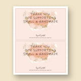 50PCS Pink Self-adhesive Thank You Sticker Small Bussiness Supply