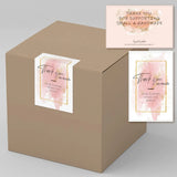 50PCS Pink Self-adhesive Thank You Sticker Small Bussiness Supply