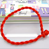 50PCS Red Rope Bangle Nylon Cord Craft Weave String Line Classic Jewelry