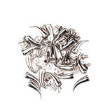 50PCS Silver 21mm Screw Back Cat Claw Spikes Studs for Leather Craft Hats Punk