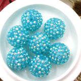 50PCS 20MM Chunky Resin Rhinestone Ball Beads for DIY Hand Accessories