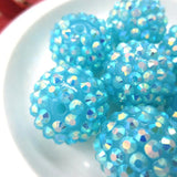 50PCS 20MM Chunky Resin Rhinestone Ball Beads for DIY Hand Accessories