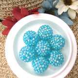 50PCS 20MM Chunky Resin Rhinestone Ball Beads for DIY Hand Accessories